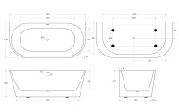 Акриловая ванна BELBAGNO BB710-1700-800 - Gidratop.ru изображение