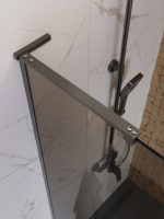 Душевая перегородка BelBagno UNO-L-1-TB-100-BR-GM - Gidratop.ru изображение