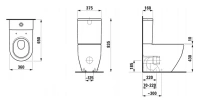 Напольный унитаз Laufen Pro New 8.2595.2.000.231.1 с бачком 8.2995.3.000.873.1, крышка микролифт - Gidratop.ru изображение