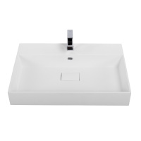 раковина из искусственного мрамора, 50313 Bianco opaco, 71x45x11,5 - Gidratop.ru изображение