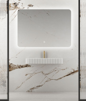 Зеркало LED VLM-3BE120 1200х800 c сенсорным выключателем и диммером - Gidratop.ru изображение