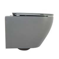 Унитаз подвесной безободковый BelBagno COLORATO BB062CHR-GR/BB062SC-GR - Gidratop.ru изображение