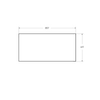 CADRO Вставка в дно металлического каркаса под раковину, Bianco, 857x417, CADRO-90-MENS-BIANCO - Gidratop.ru изображение