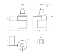 STYLUS-SOIS-V-01 Диспенсер для мыла подвесной, стекло, исполнение хром - Gidratop.ru изображение