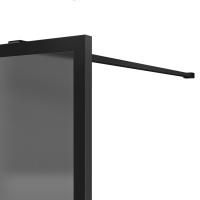 Душевая перегородка Walk-In VSW-1HP900GFB, 900*2000, черный матовый, стекло матовое тонированное - Gidratop.ru изображение