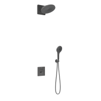 Душевой комплект Inspire VSFW-3I21MT5GM встраиваемый, термостат, двухрежимный, вороненая сталь - Gidratop.ru изображение