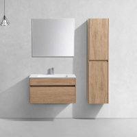 База под раковину Chiara 800 подвесная, 1 выкатной ящик soft-close, N.Oak - Gidratop.ru изображение