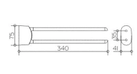 Полотенцедержатель Keuco Elegance New 11620 010000, 34 см, хром - Gidratop.ru изображение