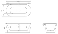 Акриловая ванна BELBAGNO BB405-1500-800 - Gidratop.ru изображение