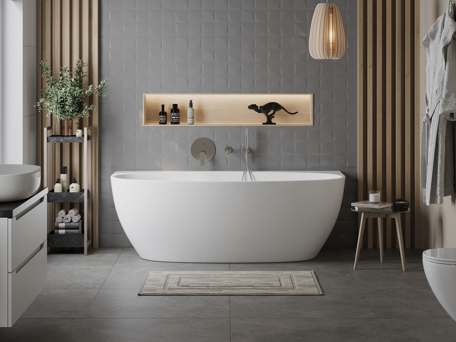 Акриловая ванна без перелива BELBAGNO BB83-1700-W0