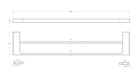 SLIDER-THD-60-01 Полотенцедержатель двойной 60 см, исполнение хром - Gidratop.ru изображение