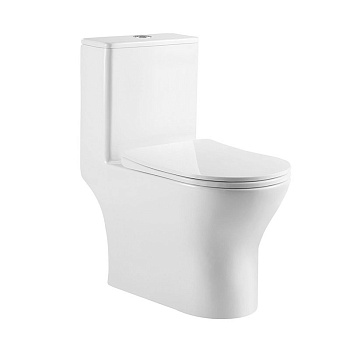 LOUNGE Унитаз-моноблок с сиденьем дюропласт soft close, P-trap BB8618CPR-MN/SC