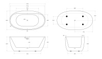 Акриловая ванна BELBAGNO BB404-1500-800 - Gidratop.ru изображение