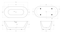 Акриловая ванна BELBAGNO BB405-1700-800 - Gidratop.ru изображение
