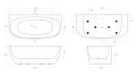Акриловая ванна без перелива BELBAGNO BB83-1700-W0 - Gidratop.ru изображение