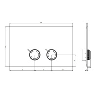 GESSI VENTI20 клавиша смыва для унитаза двойная, для инсталляций Geberit Sigma8 и Sigma12, цвет Nickel PVD - Gidratop.ru изображение