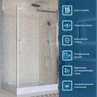 Душевой уголок BelBagno MARINO-2-AH-1-110/80-C-Cr - Gidratop.ru изображение