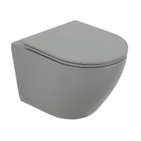 Унитаз подвесной безободковый BelBagno COLORATO BB062CHR-GR/BB062SC-GR - Gidratop.ru изображение