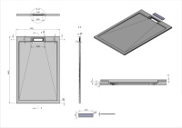 Поддон для душа из искусственного камня VST-4SRL9014A, 1400*900*25, антрацит - Gidratop.ru изображение
