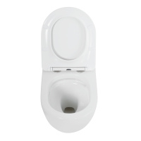 Комплект 4 в 1 Унитаз подвесной Cezares STYLUS-TOR CZR-6601-TH-TOR с сиденьем CZR-2316-SC + Система инсталляции для унитазов BelBagno BB002-80  с кнопкой смыва BB014-SR-BIANCO - Gidratop.ru изображение