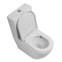 Унитаз-компакт безободковый со смывом TORNADO BelBagno SFERA-TOR BB2141CP-TOR/BB2141T/BB865SC - Gidratop.ru изображение