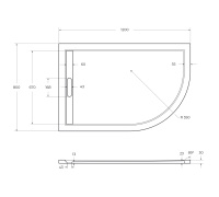 Поддон из искусственного мрамора CEZARES TRAY-AS-RH-120/80-30-W-L - Gidratop.ru изображение