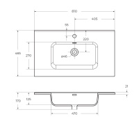 Керамическая раковина BB800ETL, 810x460x170 - Gidratop.ru изображение