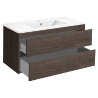 База под раковину Gio 100 подвесная, 2 выкатных ящика soft-close, R.Oak - Gidratop.ru изображение