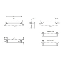 Gessi Emporio accessories полотенцедержатель для крепления на стекло, 30 см, цвет: Finox Brushed Nickel - Gidratop.ru изображение