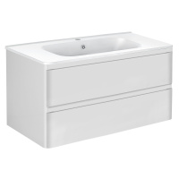 База под раковину Vico 1000 подвесная, 2 выкатных ящика soft close, G.White - Gidratop.ru изображение