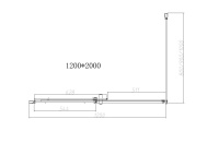 Душевой уголок Dice VSR-4D8012CLB, 1200*800, черный, стекло прозрачное - Gidratop.ru изображение