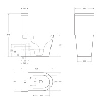 Унитаз-компакт безободковый со смывом TORNADO BelBagno FLAY-TOR BB2149CP-TOR/BB2149T/BB2031SC - Gidratop.ru изображение