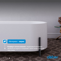 Акриловая ванна ABBER AB9443 белая - Gidratop.ru изображение