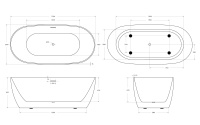 Акриловая ванна BELBAGNO BB415-1700-800 - Gidratop.ru изображение