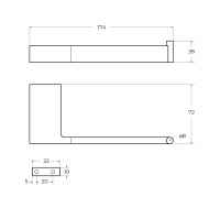SLIDER-PH1-01 Держатель для туалетной бумаги, исполнение хром - Gidratop.ru изображение