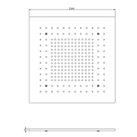 GESSI Minimali/Afilo накладная панель 500x500 мм., для встраив в потолок душ системы 57501/57503/57901, цвет Nickel PVD - Gidratop.ru изображение