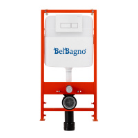Комплект 3 в 1 Унитаз подвесной с сиденьем BelBagno SFERA-R BB046CHR/SC + Система инсталляции 2 в 1 BelBagno BB026/BB042BL - Gidratop.ru изображение