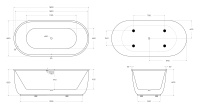 Акриловая ванна BELBAGNO BB401-1700-800 - Gidratop.ru изображение