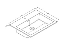 Раковина VCB-13600W из искусственного камня, цвет белый - Gidratop.ru изображение