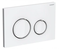Клавиша смыва Geberit Sigma Type 21 115.884.SI.1, белое стекло, глянцевый хром - Gidratop.ru изображение