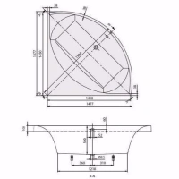 Квариловая ванна Villeroy&Boch Squaro 145 x 145 см, BQ145SQR3V-01 - Gidratop.ru изображение
