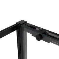 Душевой уголок Slim Soft VSR-1SS8012CLB, 1200*800, черный, стекло прозрачное - Gidratop.ru изображение