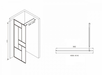 Душевая перегородка ABBER Immer Offen AG63100B8 - Gidratop.ru изображение