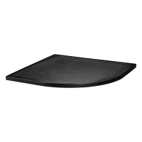 Душевой поддон из искусственного мрамора в комплекте с сифоном BelBagno UNO TRAY-MR-UNO-R-90-550-35-NERO-NO - Gidratop.ru изображение