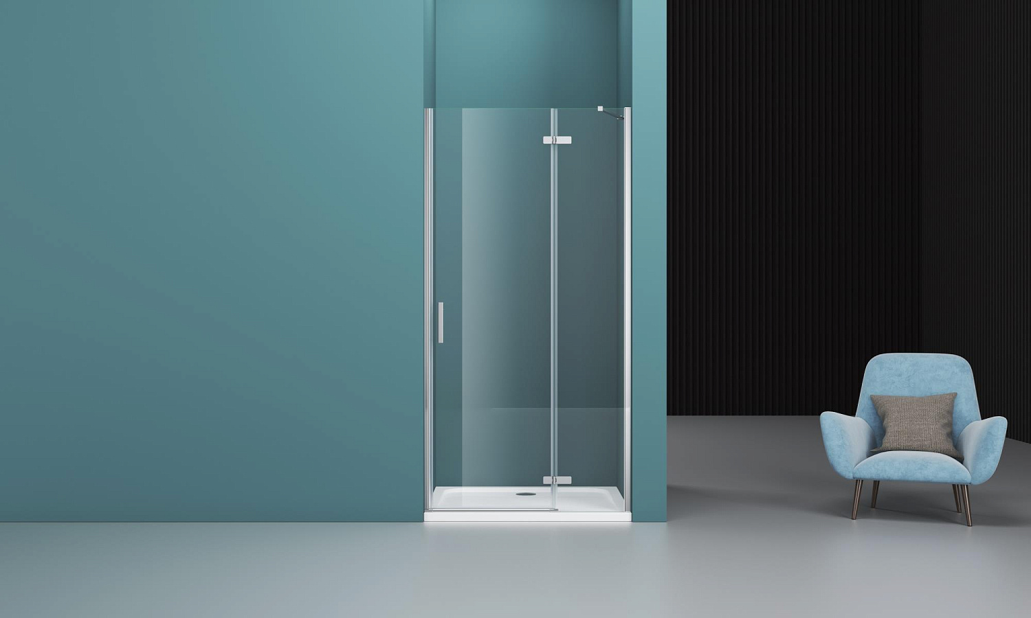 Душевая дверь BelBagno KRAFT-B-12-60/20-C-Cr-R