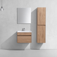 База под раковину Chiara 600 подвесная, 1 выкатной ящик soft-close, N.Oak - Gidratop.ru изображение