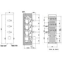 Gessi Rettangolo встраиваемый термостат, подключение на 3/4, с 3мя независимыми выходами(внешние части), цвет: хром - Gidratop.ru изображение