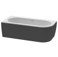 Акриловая ванна CEZARES SLIM CORNER-180-80-60-L-NERO-SET - Gidratop.ru изображение