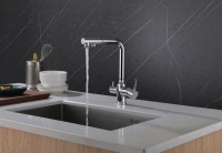 Смеситель ABBER Emotion AF8814 для кухни с подключением фильтра и выдвижной лейкой, хром - Gidratop.ru изображение