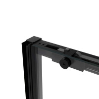 Душевая дверь Slim Soft VDS-1SS120CLB, 1200, черный, стекло прозрачное - Gidratop.ru изображение